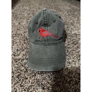 ECO Northern Cardinal Embroidered Green Hat Adjustable Wildlife Bird Cap